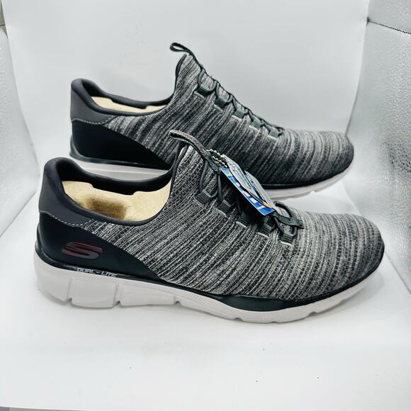 Skechers Mens Equalizer 3.0 52928SA Charcoal Gray Running Shoes Sneakers Size 10 - Picture 2 of 7